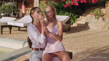 Blonde Bombshells Sonya Blaze & Nancy A Unleash Passionate Outdoor Lesbians