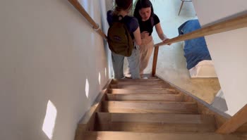 ScarlettandChanel's Secret Stairway Seduction