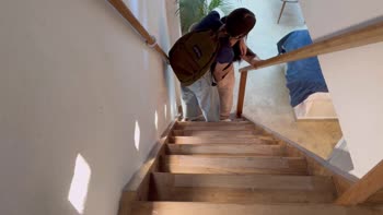 ScarlettandChanel's Secret Stairway Seduction