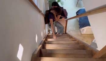 ScarlettandChanel's Secret Stairway Seduction
