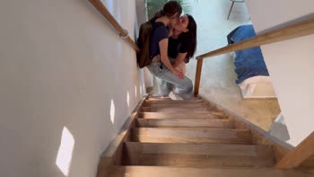 ScarlettandChanel's Secret Stairway Seduction