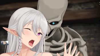 Seductive Skeleton Seduction: Anime Elf Fantasy