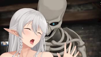 Seductive Skeleton Seduction: Anime Elf Fantasy