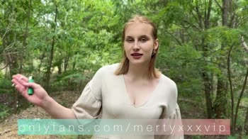 MertyXXX: Smoking Hot Blonde Goes Wild in the Woods