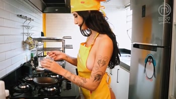 Hot lesbian Latinas cooking - Part 2 - SFW