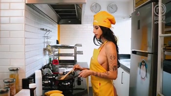 Hot lesbian Latinas cooking - Part 2 - SFW