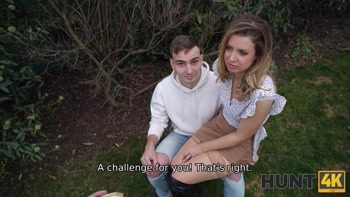 HUNT4K. Public, Kinky, and Ready to Cum. Hot sex with Andrea