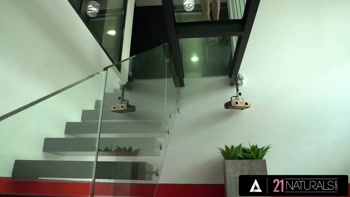 Akira May: Sensual Slim Babe's Big Dick Blowjob & Facial