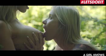 A Girl Knows - Angel Piaff And Busty Nathaly Cherie Hot Outdoor Lesbian Sex