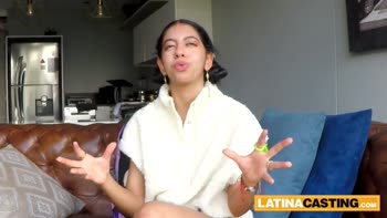 Sultry Latina's Anal Audition: A Sizzling Blowjob to Mouth Cumshot