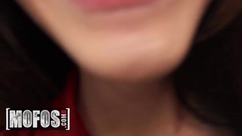 MOFOS - Horny Aubry Babcock Her Knees In The Store And Sucks Off Her Coworker In Public