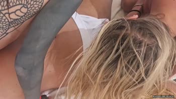 Marseline Black's Beachside Seduction: Public Sex with a Hunky Stranger