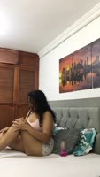 Karito_sex's Steamy Solo Play: Latin Lesbian Strap-On Delight