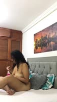 Karito_sex's Steamy Solo Play: Latin Lesbian Strap-On Delight