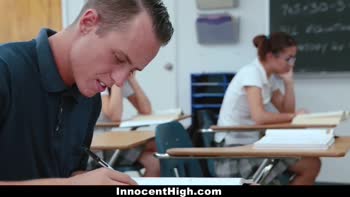 Izzy Bell's Detention Debacle: Petite Teen (18+) Punished by Classmate's Cock