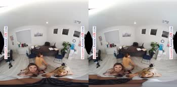 Bridgette B and Krissy Lynn's Naughty Office Affair in POV VR