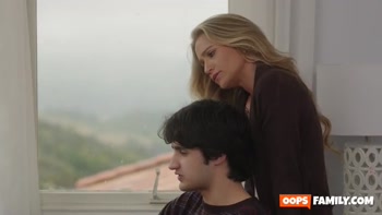 Fit stepmom MILF Athena Anderson fucks stepson before his finals
