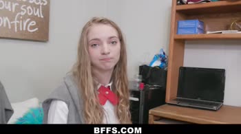 BFFS - Cute Teens (18+) Fuck Their Big Dick Boyfriends Together