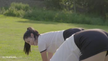 ULTRAFILMS Football girl team play undressing with the coach & give him the best fuck in his life