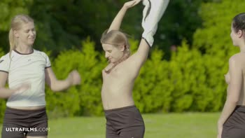 ULTRAFILMS Football girl team play undressing with the coach & give him the best fuck in his life