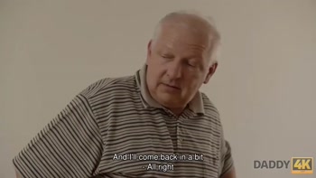 STEP DADDY4K. Enticing chick copulates with BF’s handsome daddy