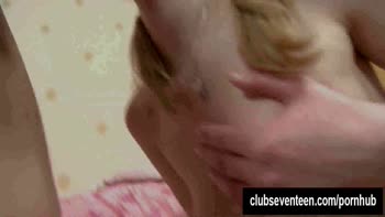 Paige's Sizzling Threesome Adventure: Blonde Teen (18+) Gets Fucked & Facialized
