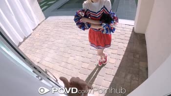 Kiara Cole's Cheerleading Blowjob Ends in a Face-Filling Cumshot