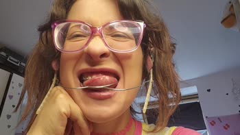 NerdyGermangirl's Cute Braces Confession: Solo Pigtails & Big Tits