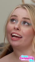 Madi Collins and Blonde Bombshells Haley Spades & Nadia Noja Share Stepbro's Long Shaft