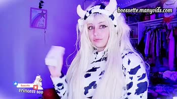 Nina-Boo's Creamy Delight: Teen (18+) Blonde Eats Milk & Cookies in 60FPS HD