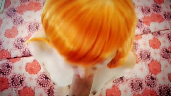 KiraFri's Teenage Redhead Delivers Sizzling POV Blowjob