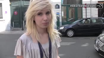 Sweet 18 Blonde Teen (18+)'s First Porn Casting