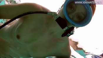 Minnie Manga's Underwater Delight with a Blue Dildo