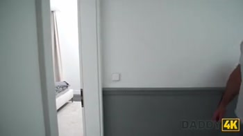 DADDY4K. Teen (18+) with amazing natural tits and ass is using a chance to fuck a mature man
