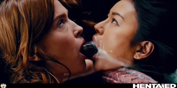 Jia Lissa and Rae Lil Black Unleash a Hentai Monster's Desires