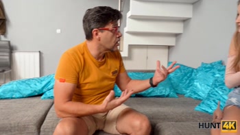 HUNT4K. No problem for Raul Costa cock to enter pussy of friend's concubine