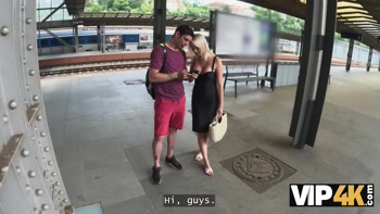 VIP4K. Hardcore sex after fucking in the train station WC
