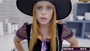 MTS - Big Dick Trick Or Treat For Step Mom And Step Sis