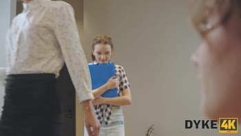 Katty West's Russian Threesome Seduction with Dyke4k