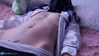 Lolliepopxxx's Real Orgasmic Bliss: Oiled Skinny Cosplay