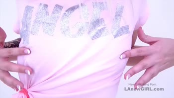 Tiny Blonde Angel's Tattooed Teen (18+) Pussy Fucks in Studio