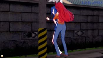 Symphogear's Futanari Frenzy: Tsubasa & Kanade's Deserted Street Delight