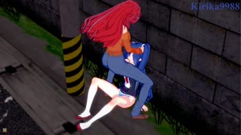 Symphogear's Futanari Frenzy: Tsubasa & Kanade's Deserted Street Delight