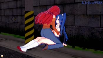 Symphogear's Futanari Frenzy: Tsubasa & Kanade's Deserted Street Delight