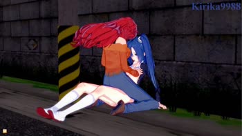 Symphogear's Futanari Frenzy: Tsubasa & Kanade's Deserted Street Delight