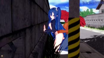 Symphogear's Futanari Frenzy: Tsubasa & Kanade's Deserted Street Delight