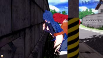 Symphogear's Futanari Frenzy: Tsubasa & Kanade's Deserted Street Delight