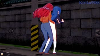 Symphogear's Futanari Frenzy: Tsubasa & Kanade's Deserted Street Delight