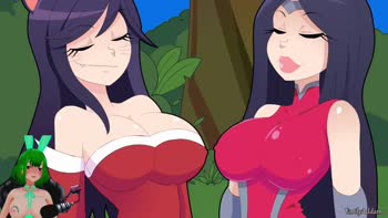 Emily Adaams' Forest Frenzy: Ahri & Irelia Threesome in HD