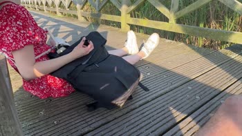 AlexSanderOfficial - Alex's Unexpected Public Show: Teen (18+) Shy Girl Joins in